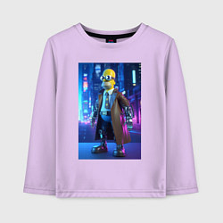 Детский лонгслив Homer Simpson - cyberpunk - ai art