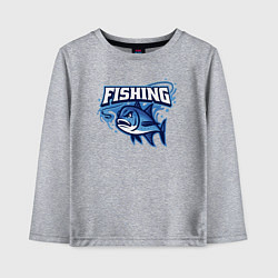 Лонгслив хлопковый детский Fishing style, цвет: меланж