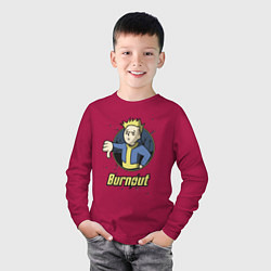 Лонгслив хлопковый детский Burnout - vault boy, цвет: маджента — фото 2