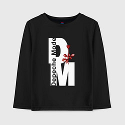 Лонгслив хлопковый детский Depeche Mode - Rose Violator mode, цвет: черный