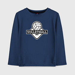 Лонгслив хлопковый детский Volleyball club, цвет: тёмно-синий