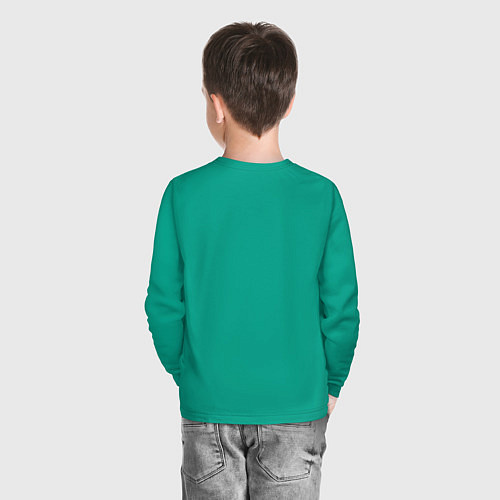 Детский лонгслив Алена в стиле барби - объемный шрифт / Зеленый – фото 4