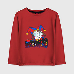 Лонгслив хлопковый детский Pomni dont panic, цвет: красный