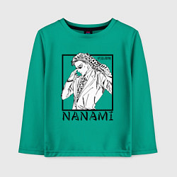 Лонгслив хлопковый детский Кэнто Нанами - Магическая битва, цвет: зеленый