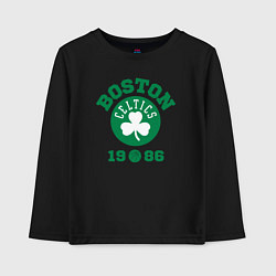 Лонгслив хлопковый детский Boston Celtics 1986, цвет: черный