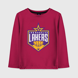 Лонгслив хлопковый детский Los Angelas Lakers star, цвет: маджента