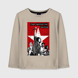 Лонгслив хлопковый детский Rage Against the Machine - group, цвет: миндальный