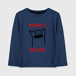 Детский лонгслив Panic mode - котик