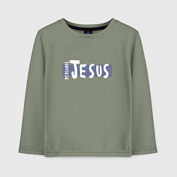 Лонгслив хлопковый детский Depeche Mode - personal jesus logo, цвет: авокадо