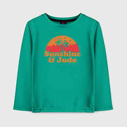 Лонгслив хлопковый детский Sunshine and judo, цвет: зеленый