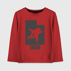 Лонгслив хлопковый детский Дзюдоисты, цвет: красный