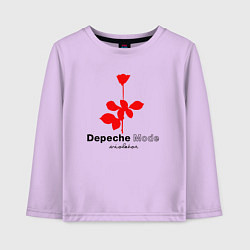Лонгслив хлопковый детский Depeche Mode - Violator album logo, цвет: лаванда