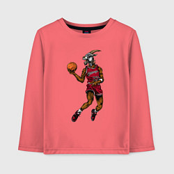 Лонгслив хлопковый детский Goat Jordan, цвет: коралловый