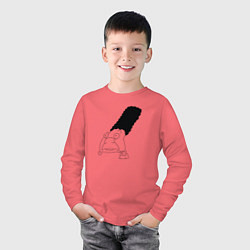Лонгслив хлопковый детский Джеральд из Эй Арнольда, цвет: коралловый — фото 2