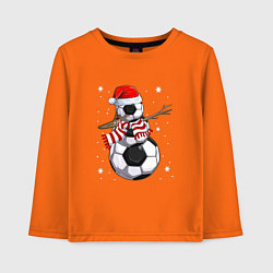 Лонгслив хлопковый детский Soccer snowman, цвет: оранжевый