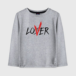 Лонгслив хлопковый детский Loser lover, цвет: меланж