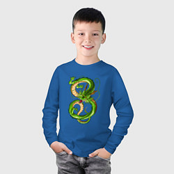 Лонгслив хлопковый детский Дракон Геннадий, цвет: синий — фото 2