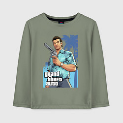 Лонгслив хлопковый детский GTA - Томми Версетти, цвет: авокадо