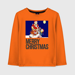 Лонгслив хлопковый детский Merry Christmas Simpsons, цвет: оранжевый
