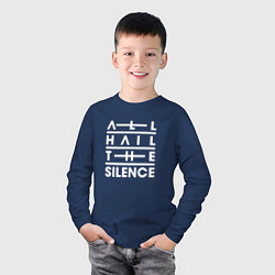 Лонгслив хлопковый детский All Hail The Silence, цвет: тёмно-синий — фото 2