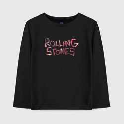 Лонгслив хлопковый детский The Rolling Stones - logo, цвет: черный