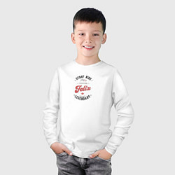 Лонгслив хлопковый детский Felix k-idols, цвет: белый — фото 2