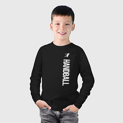 Лонгслив хлопковый детский Гандбол, цвет: черный — фото 2