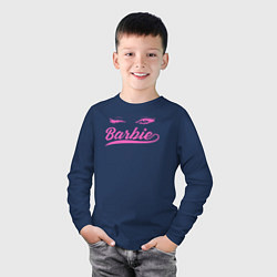 Лонгслив хлопковый детский Barbie blink, цвет: тёмно-синий — фото 2