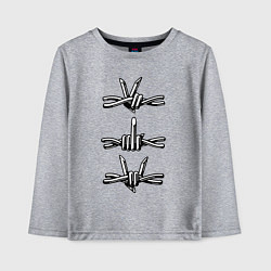Лонгслив хлопковый детский Колючая проволока, цвет: меланж