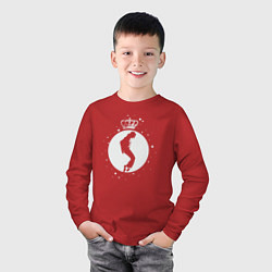 Лонгслив хлопковый детский Майкл Джексон король, цвет: красный — фото 2