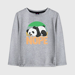 Лонгслив хлопковый детский Panda nope, цвет: меланж