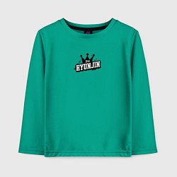 Лонгслив хлопковый детский Hyunjin k-stars, цвет: зеленый