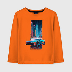 Лонгслив хлопковый детский Пекин 2082, цвет: оранжевый