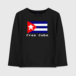 Лонгслив хлопковый детский Free Cuba, цвет: черный