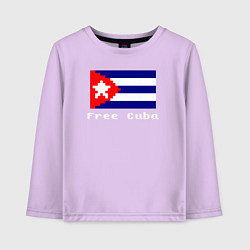 Лонгслив хлопковый детский Free Cuba, цвет: лаванда