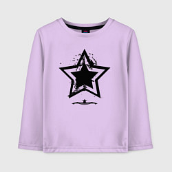 Лонгслив хлопковый детский Звезда простая, цвет: лаванда