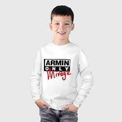 Лонгслив хлопковый детский Armin Only: Mirage, цвет: белый — фото 2