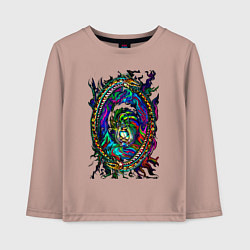 Лонгслив хлопковый детский Уроборос милашка, цвет: пыльно-розовый