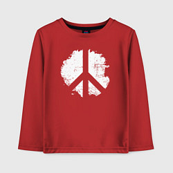 Лонгслив хлопковый детский White peace, цвет: красный