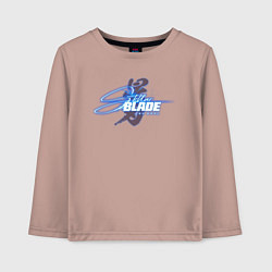 Лонгслив хлопковый детский Stellar blade logo, цвет: пыльно-розовый