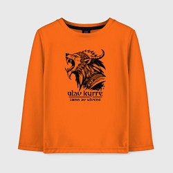 Лонгслив хлопковый детский Викинги: сын волка, цвет: оранжевый
