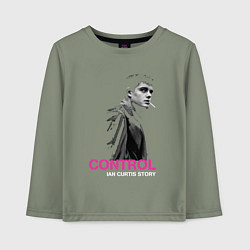 Лонгслив хлопковый детский Joy Division - Control film, цвет: авокадо