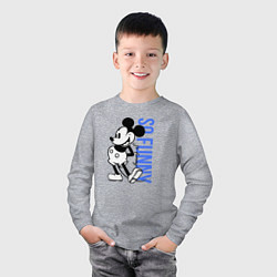 Лонгслив хлопковый детский So funny Mickey, цвет: меланж — фото 2