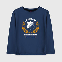 Лонгслив хлопковый детский Лого Hoffenheim и надпись legendary football club, цвет: тёмно-синий