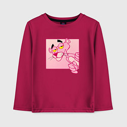 Лонгслив хлопковый детский Розовая пантера из мультфильма, цвет: маджента