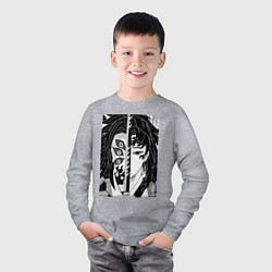 Лонгслив хлопковый детский Клинок рассекающий демонов Ериичи Цугикуни Кокушиб, цвет: меланж — фото 2