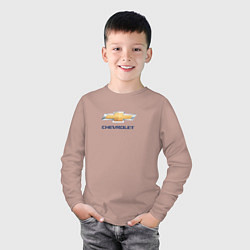 Лонгслив хлопковый детский Chevrolet авто бренд, цвет: пыльно-розовый — фото 2