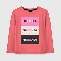 Лонгслив хлопковый детский V Fri END S - friends song, цвет: коралловый