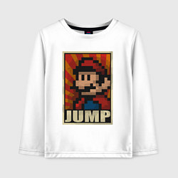 Лонгслив хлопковый детский Jump Mario, цвет: белый