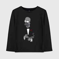 Лонгслив хлопковый детский Homer godfather, цвет: черный